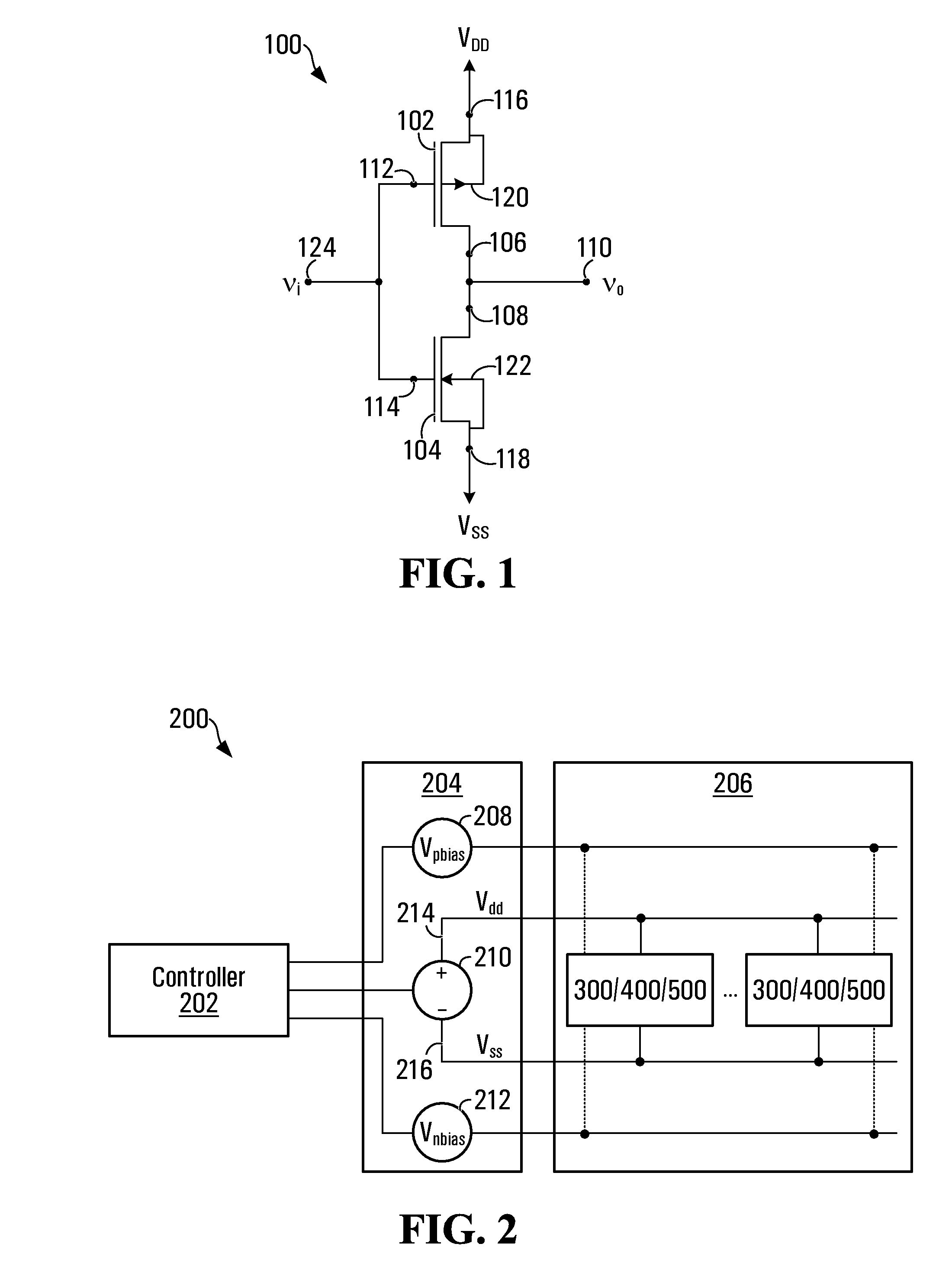 Multi-threshold voltage-biased circuits