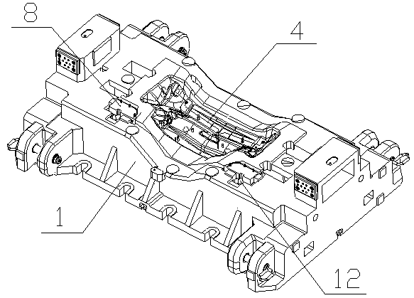 Drawing forming die for rear section of lateral tail board of rear end of sports utility vehicle (SUV)