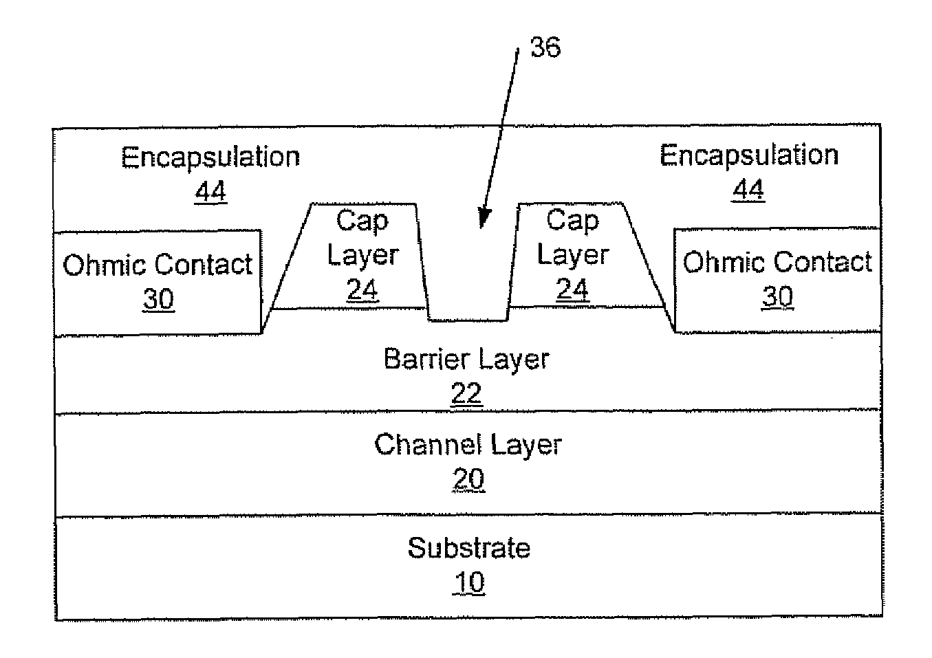 Methods of fabricating nitride-based transistors with a cap layer and a recessed gate