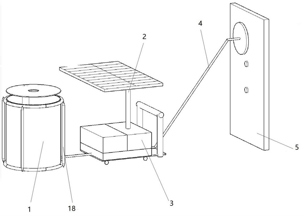 Automatic maintenance device and method for fan foundation concrete