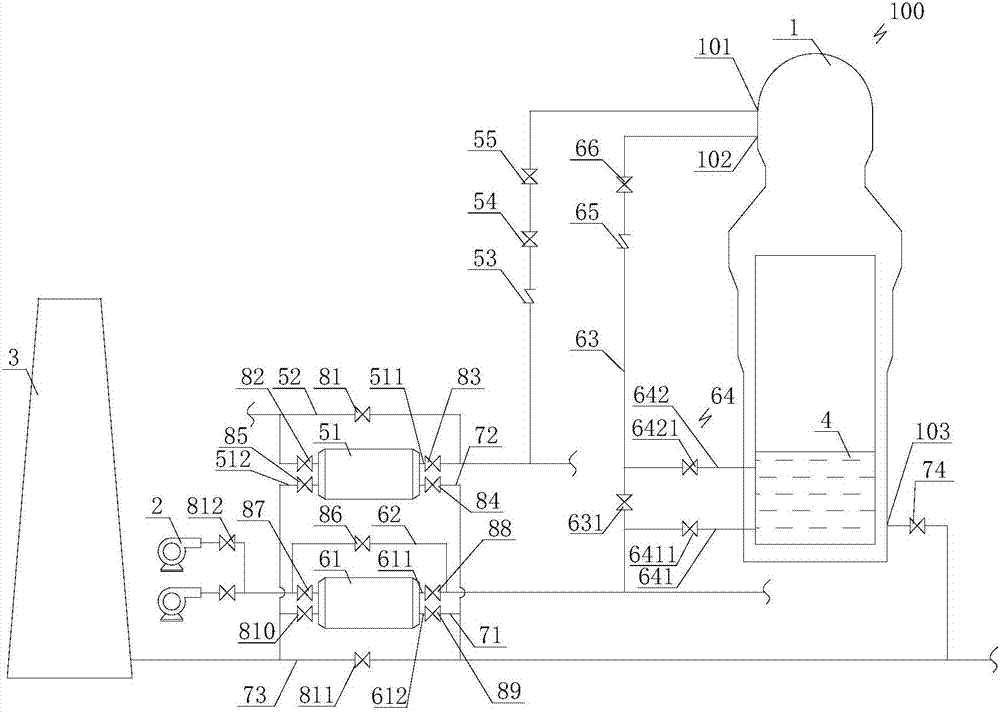 Time-sharing preheating system for combustion-supporting air of hot-blast stove