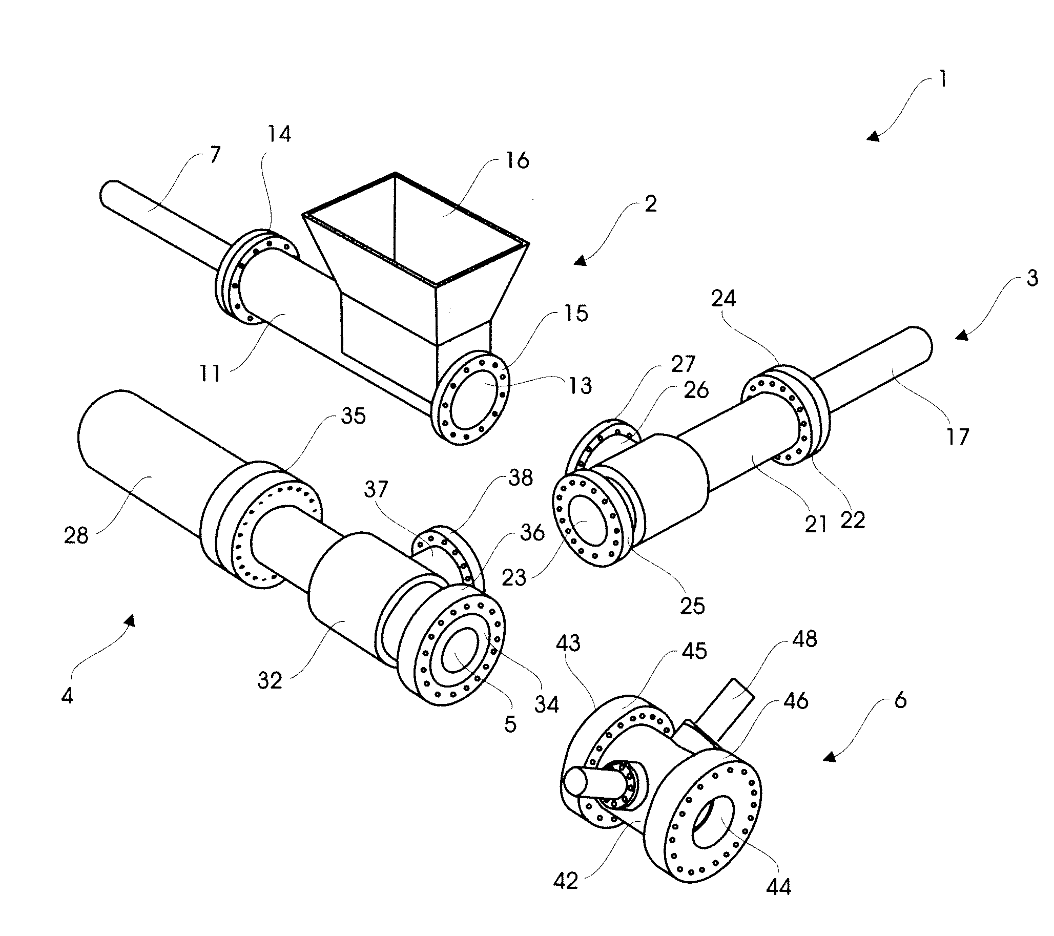 Feeding apparatus for creation of one or more plugs of compressible material for feeding into a gasifier or reactor