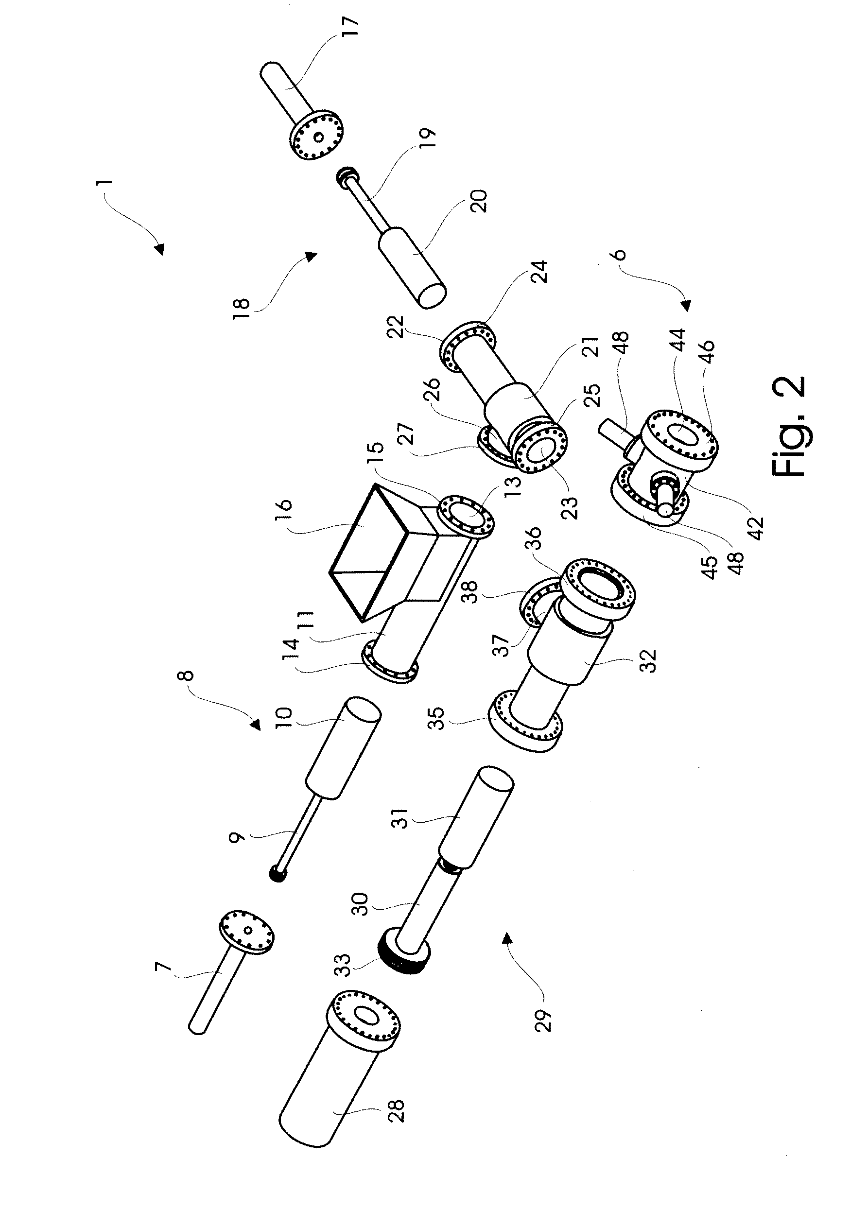 Feeding apparatus for creation of one or more plugs of compressible material for feeding into a gasifier or reactor
