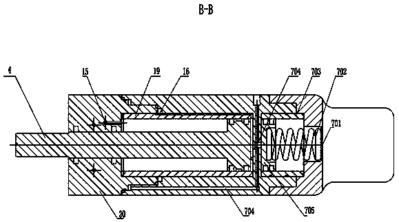 Internal circulation hydraulic telescopic cylinder