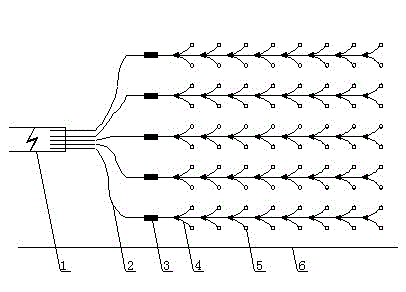 Non-electric coupling multi-section differential detonating circuit
