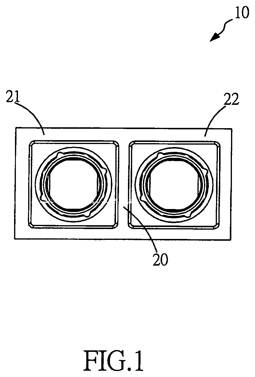 Image capturing module having multiple lenses