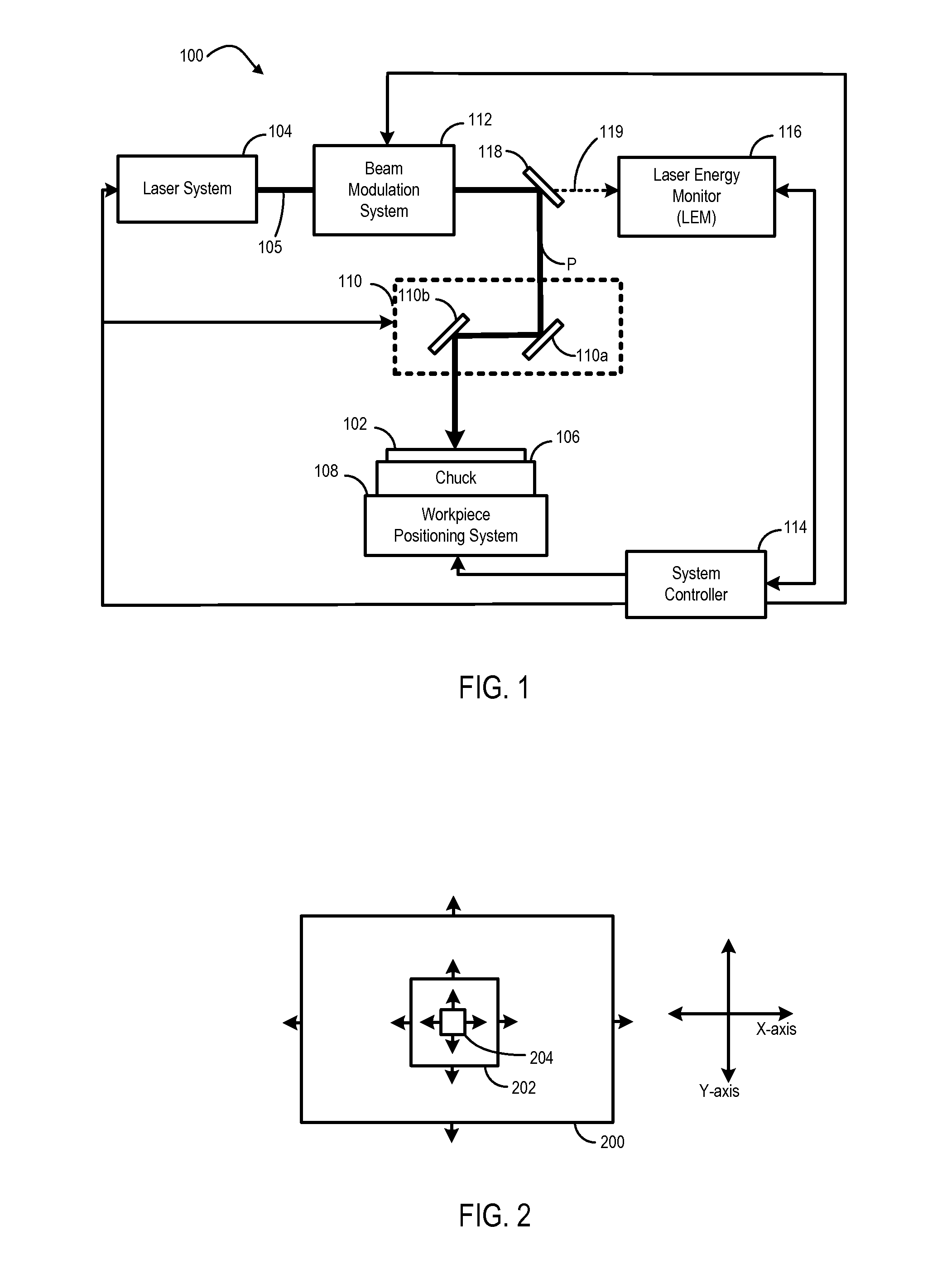 Laser pulse energy control systems and methods