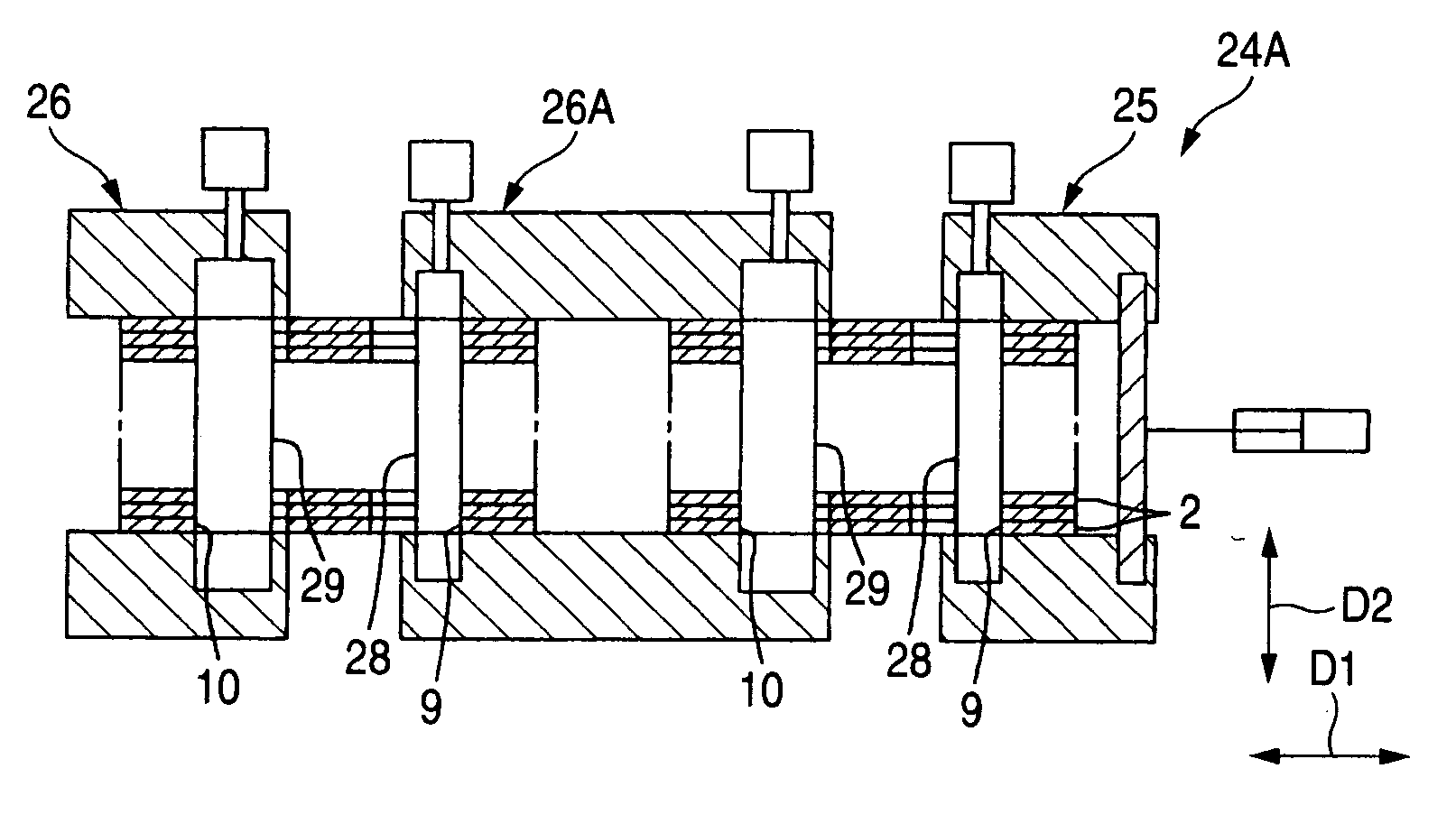 Method of manufacturing power transmission chain and pretension load device used in manufacture of power transmission chain