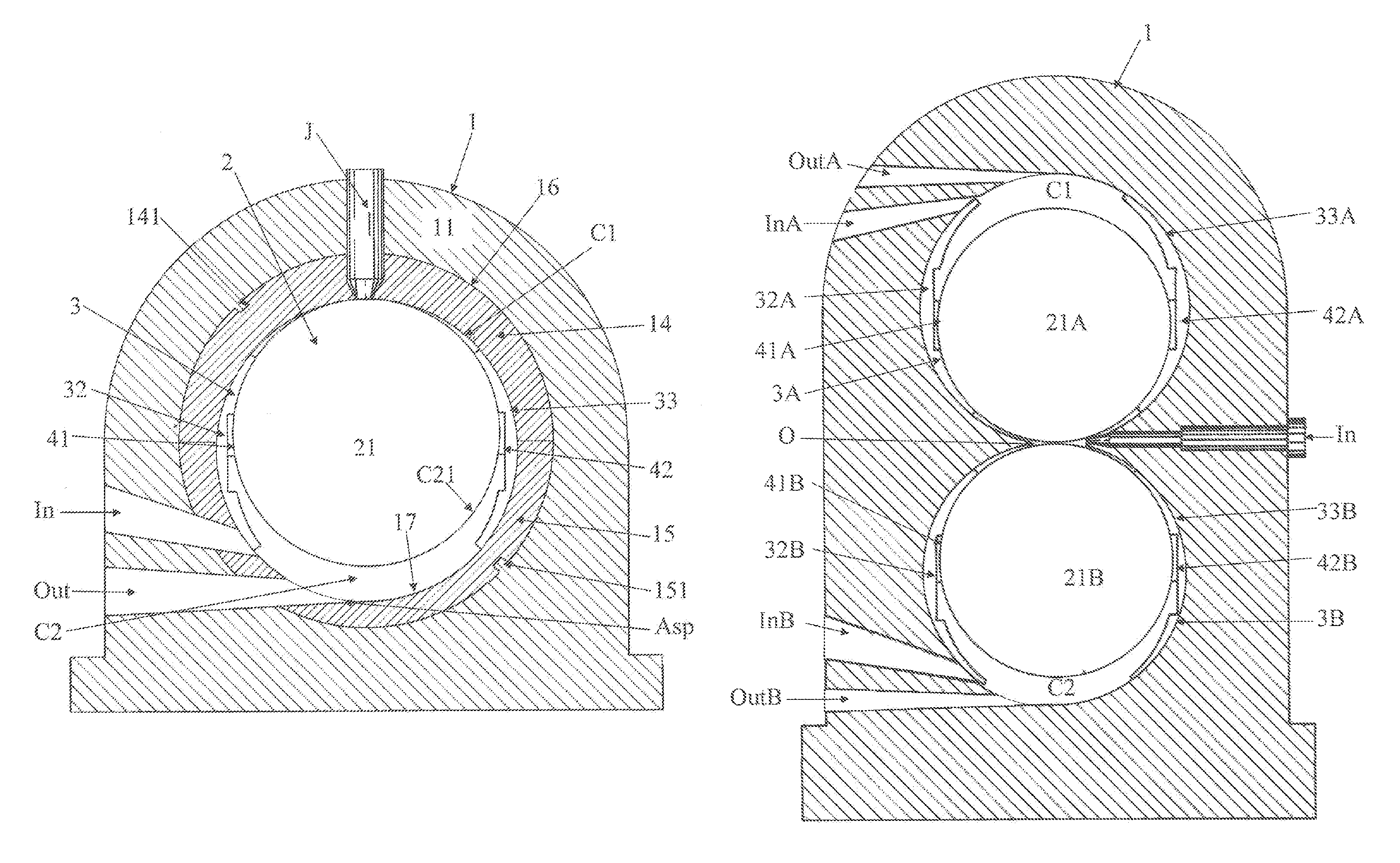 Rotary two-stroke internal combustion engine fueled by solid particulate