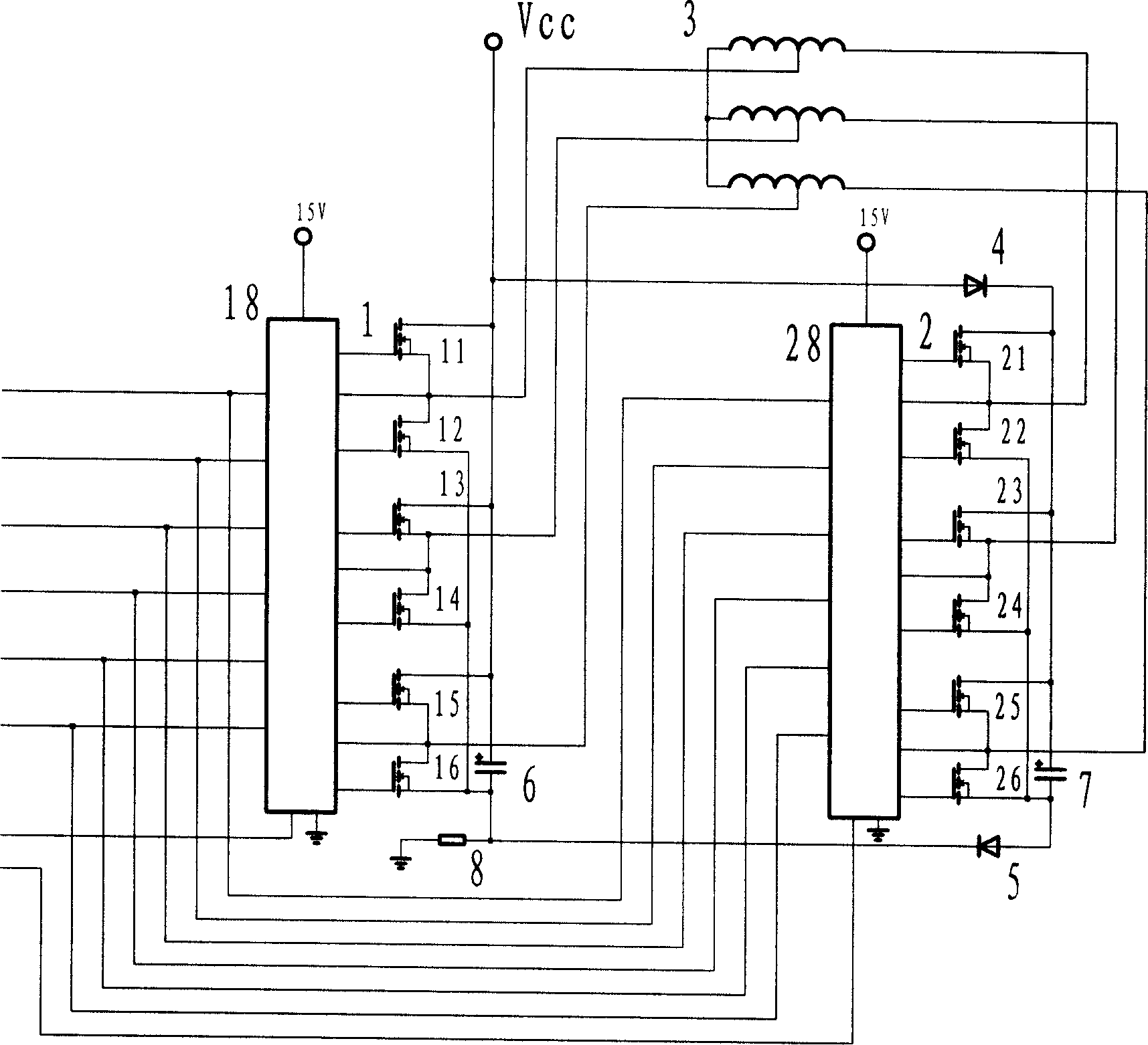 Driving plan of parallel multi-section contactless switch speed regulating machine