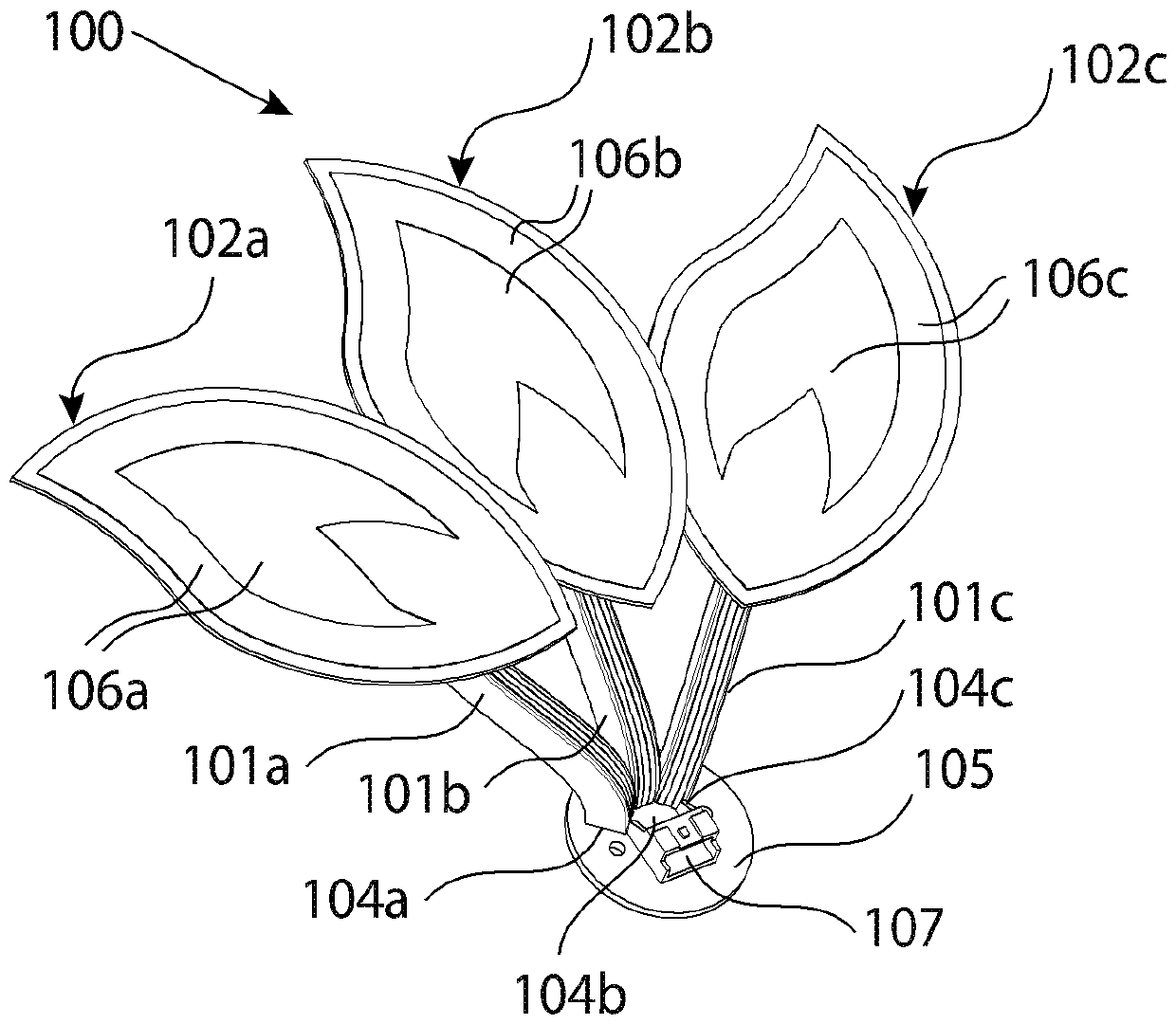 Light-emitting system with free floating appearance