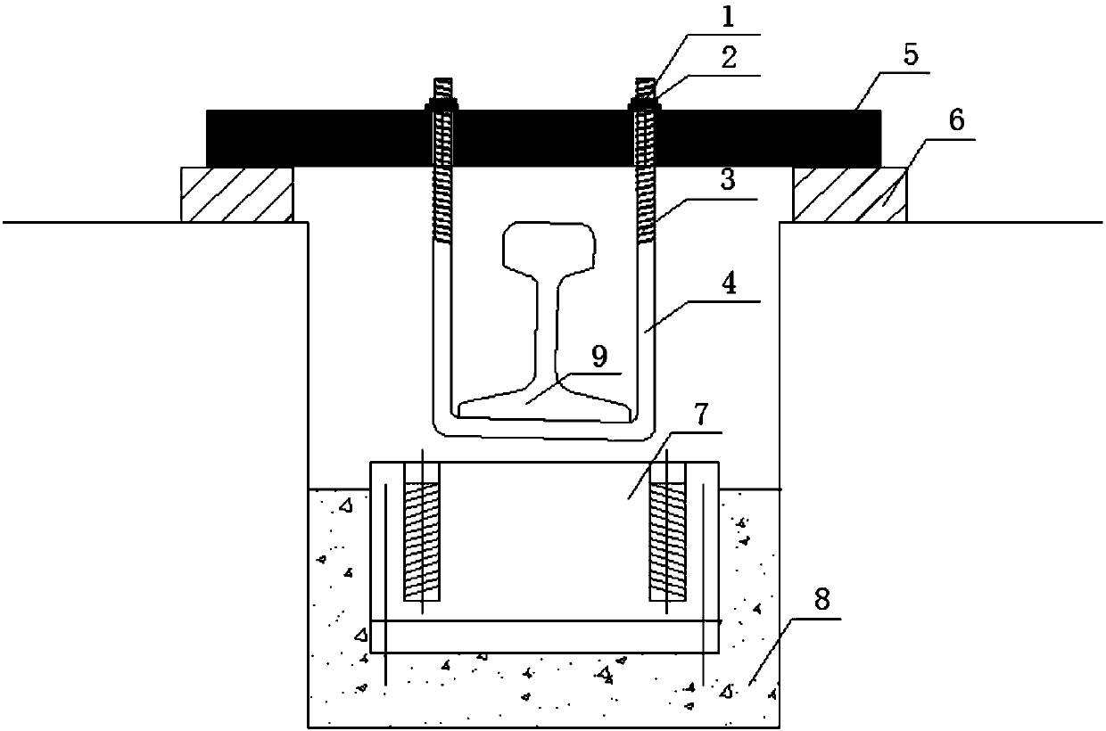 A construction method for grooved tracks reserved for general integral ballast beds in subway depots