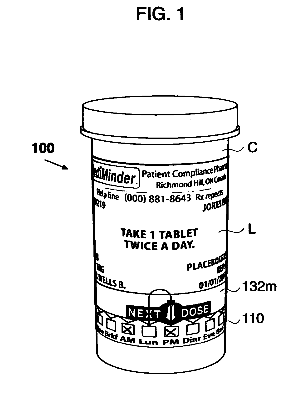 Securable medication reminder device