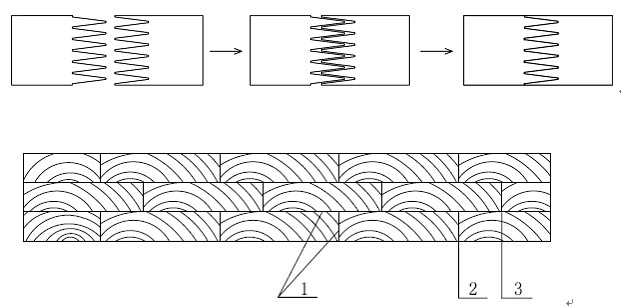 Hollow glued-laminated timber round stake and manufacturing method