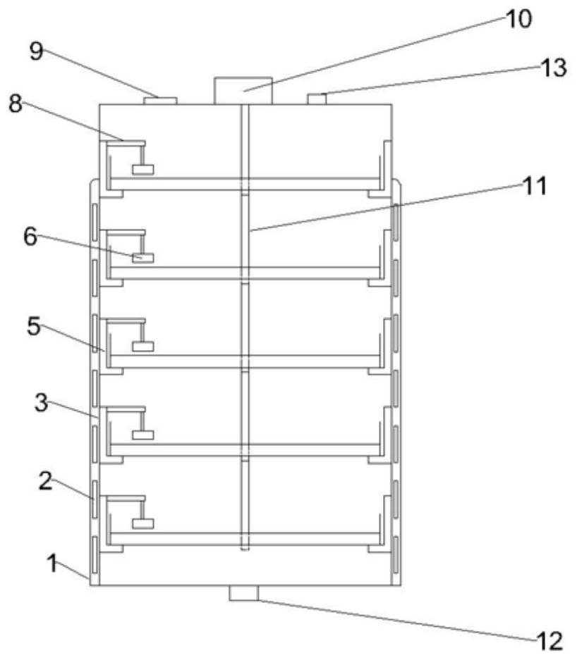 Rotary solid material fermentation device