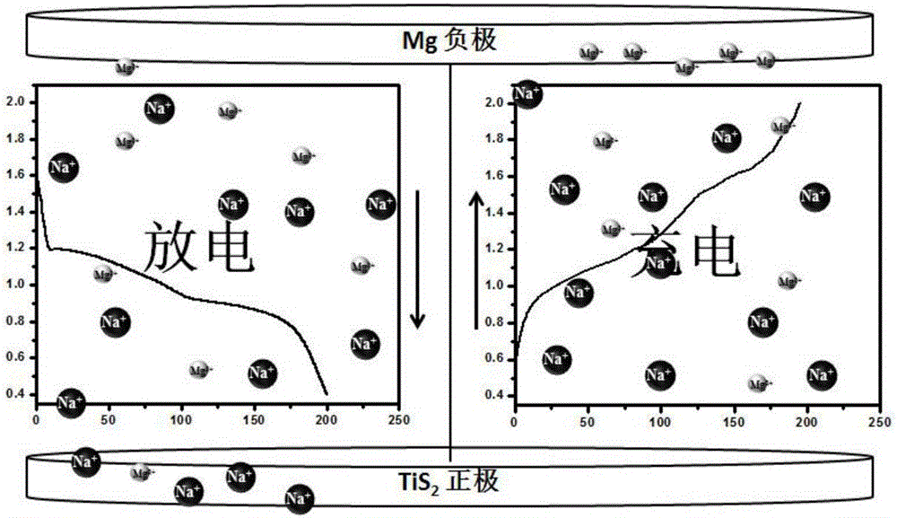 Sodium-magnesium secondary battery and preparation method thereof