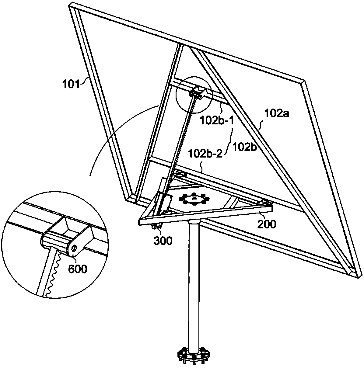 Photovoltaic bracket convenient to mount and fix