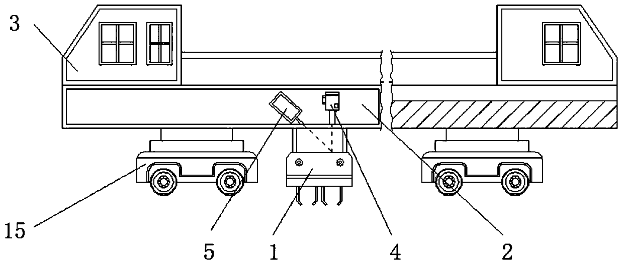 Method for measuring displacement of tamping device of railway track lifting and lining tamping vehicle contactlessly