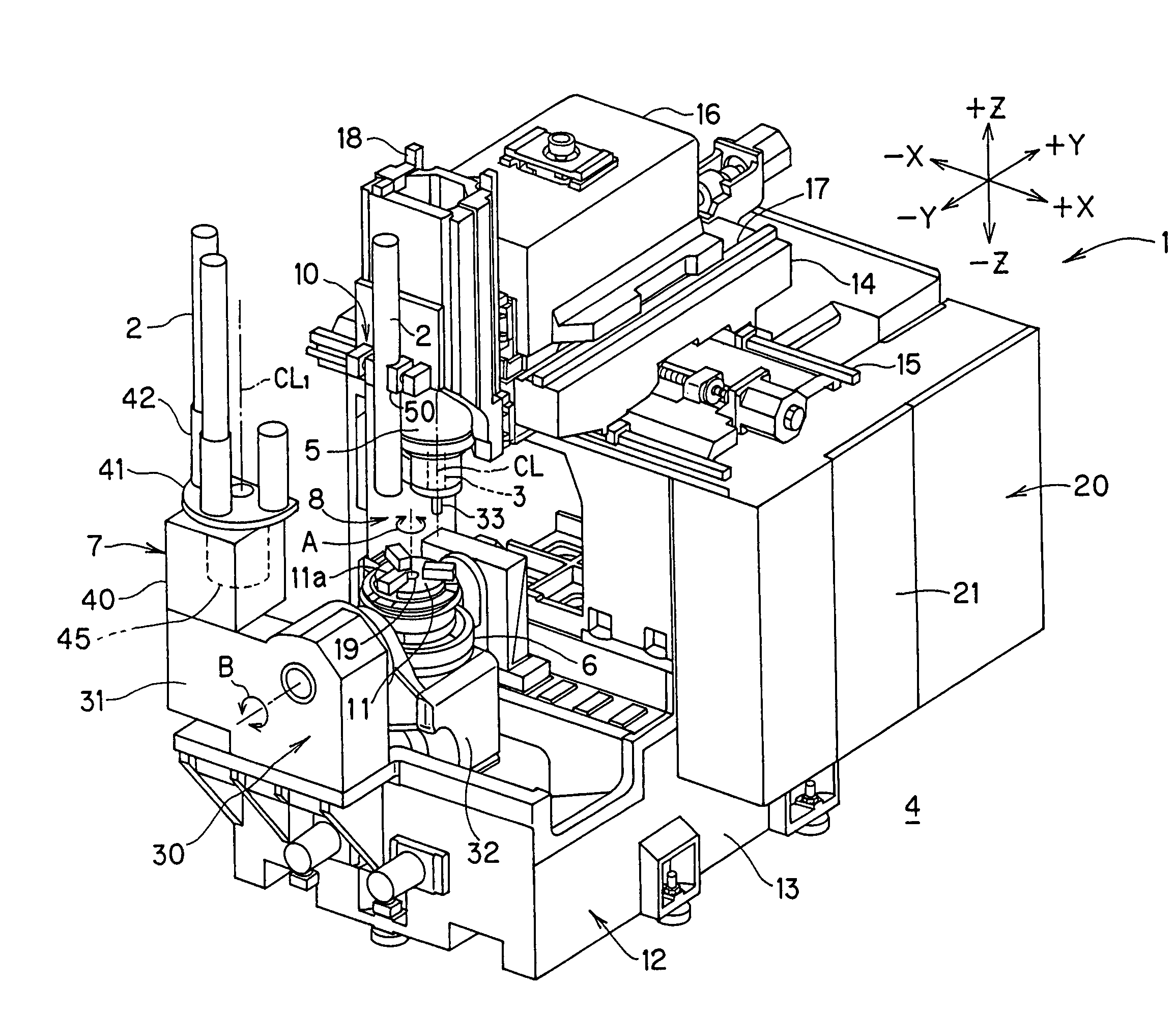 Vertical machining center