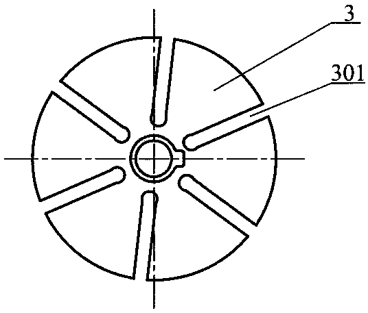 Single-cavity unsymmetrical sliding-vane-type vacuum pump