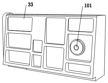 Drawer side panel connection and adjustment device