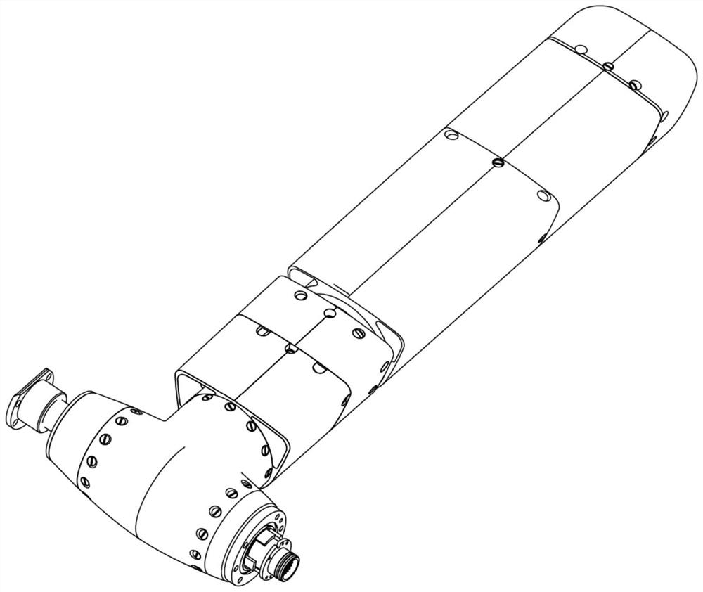 Pitch shaft body connecting structure of storable invisible mast