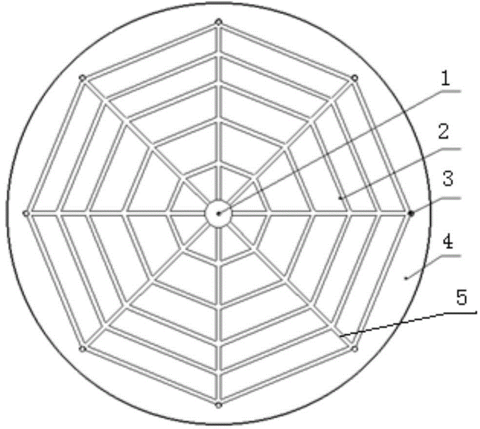 Temperature-controllable heating disc with spider-web-shaped surface structure