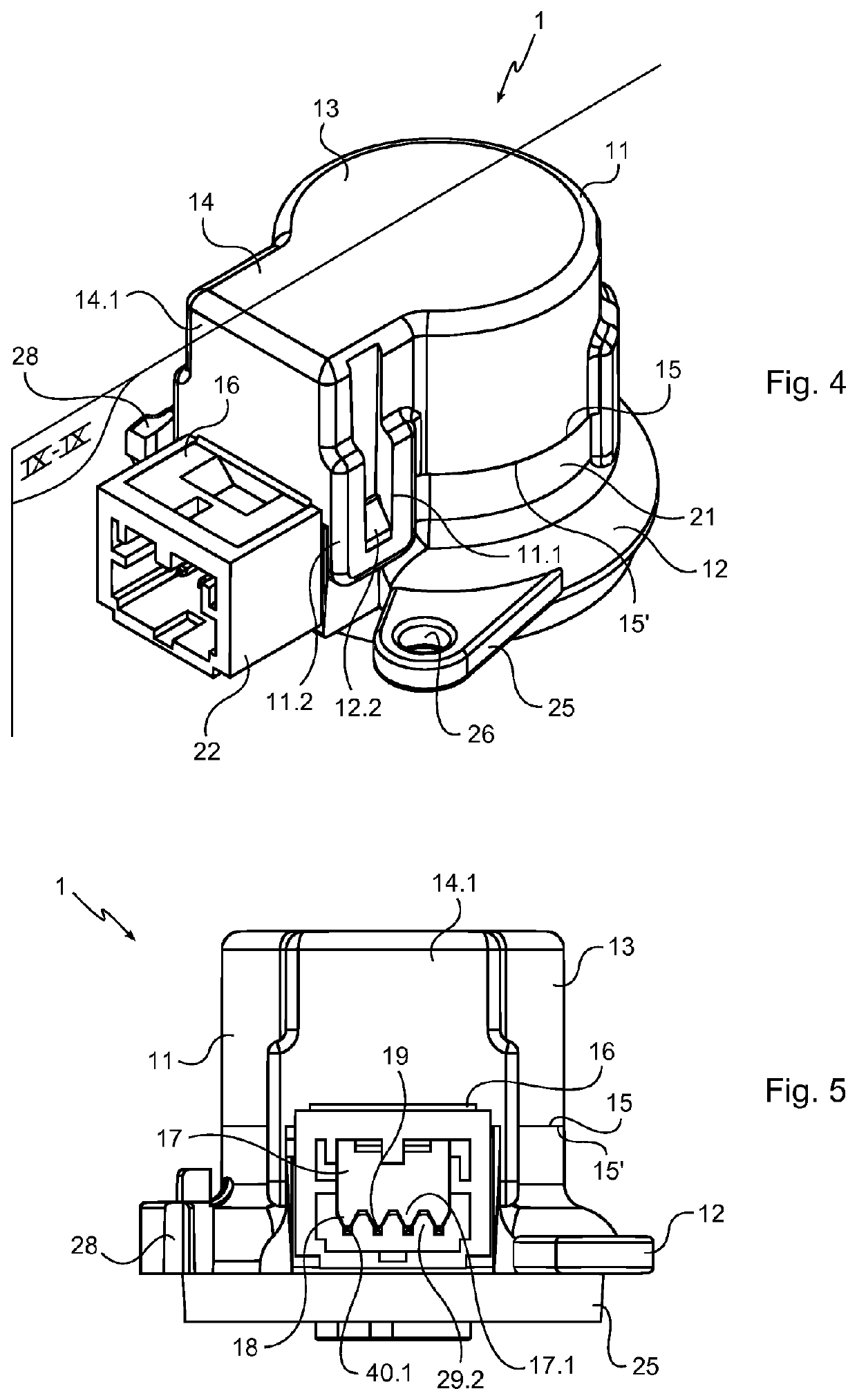 Actuator having reduced dimensions and integrated locking of the motor with respect to the housing