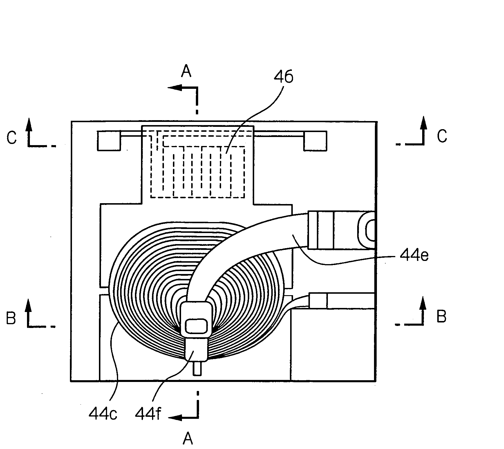 Thin-film magnetic head with heater for adjusting magnetic spacing