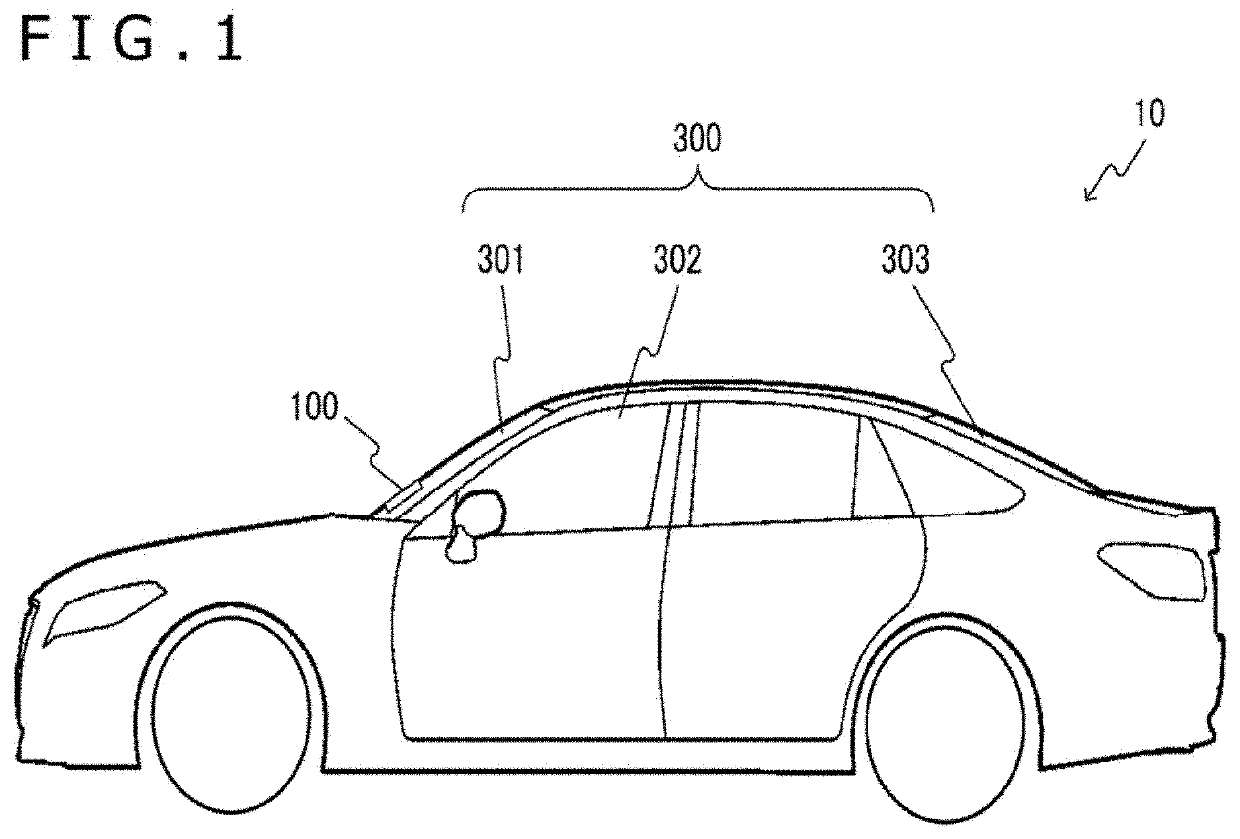 Distance measurement apparatus and windshield