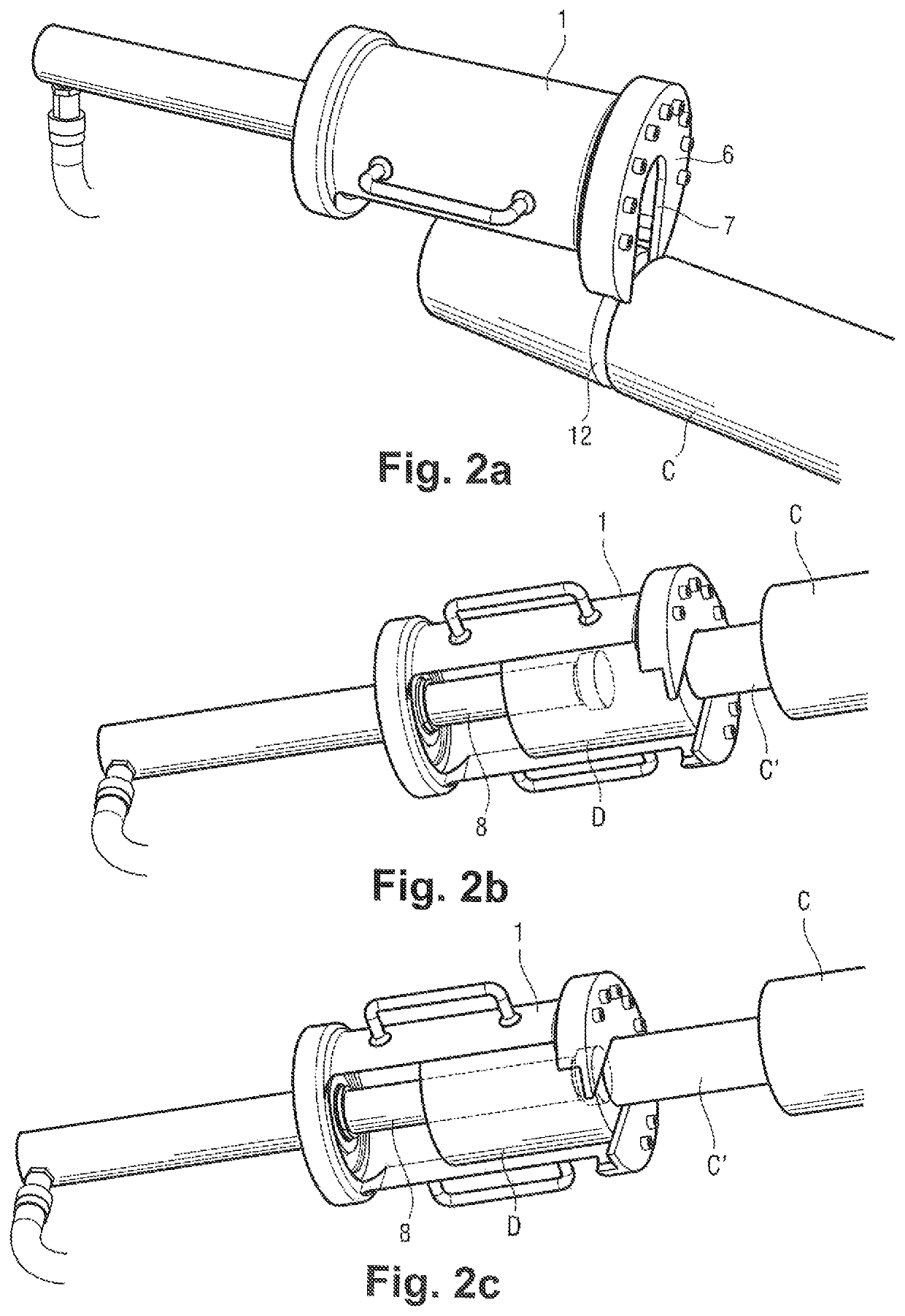 Cable stripping device