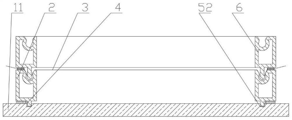 Film suspended hollow glass and manufacturing method and continuous production line thereof