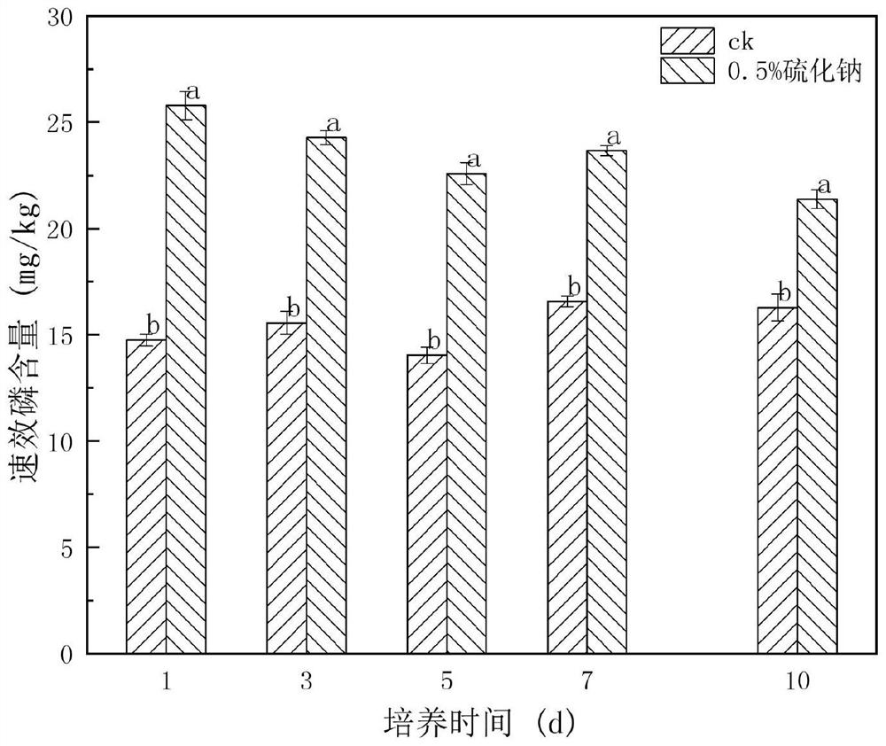 Method for rapidly improving activity of phosphorus left in soil by applying sulfide