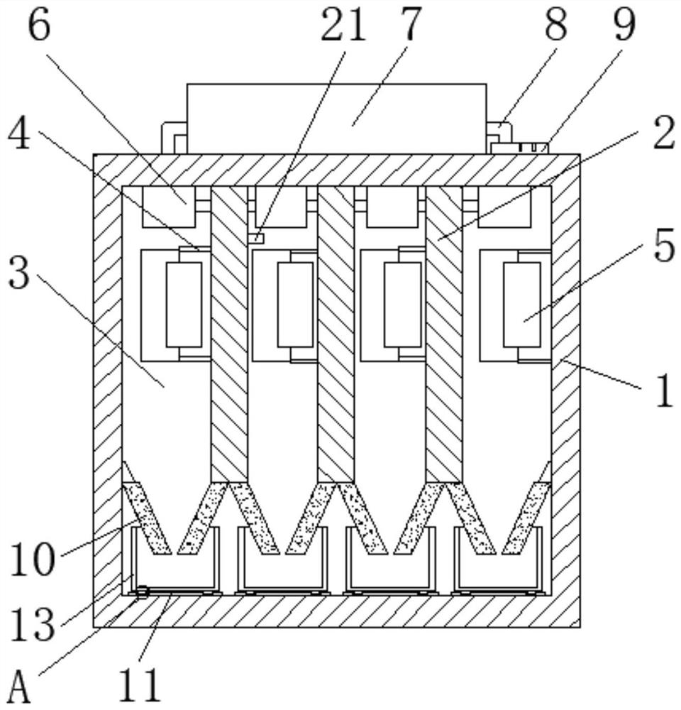 Secondary zinc oxide settling chamber with high settling efficiency