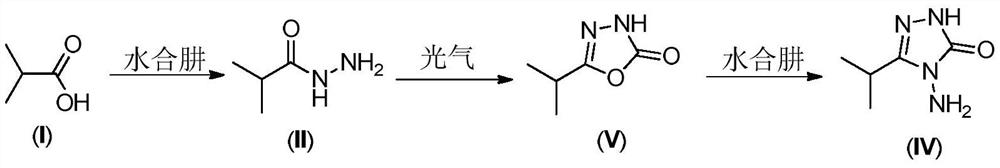 A method for preparing 3-isopropyl-4-amino-1,2,4-triazolin-5-one