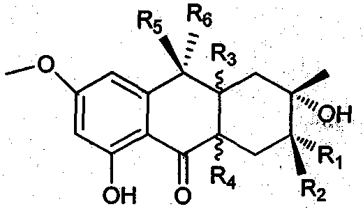 Anthraquinone derivatives and preparation method and application thereof