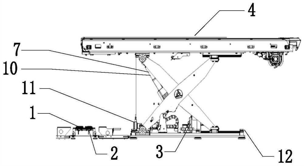 CT scanning bed lifting control system, CT scanning bed and control method