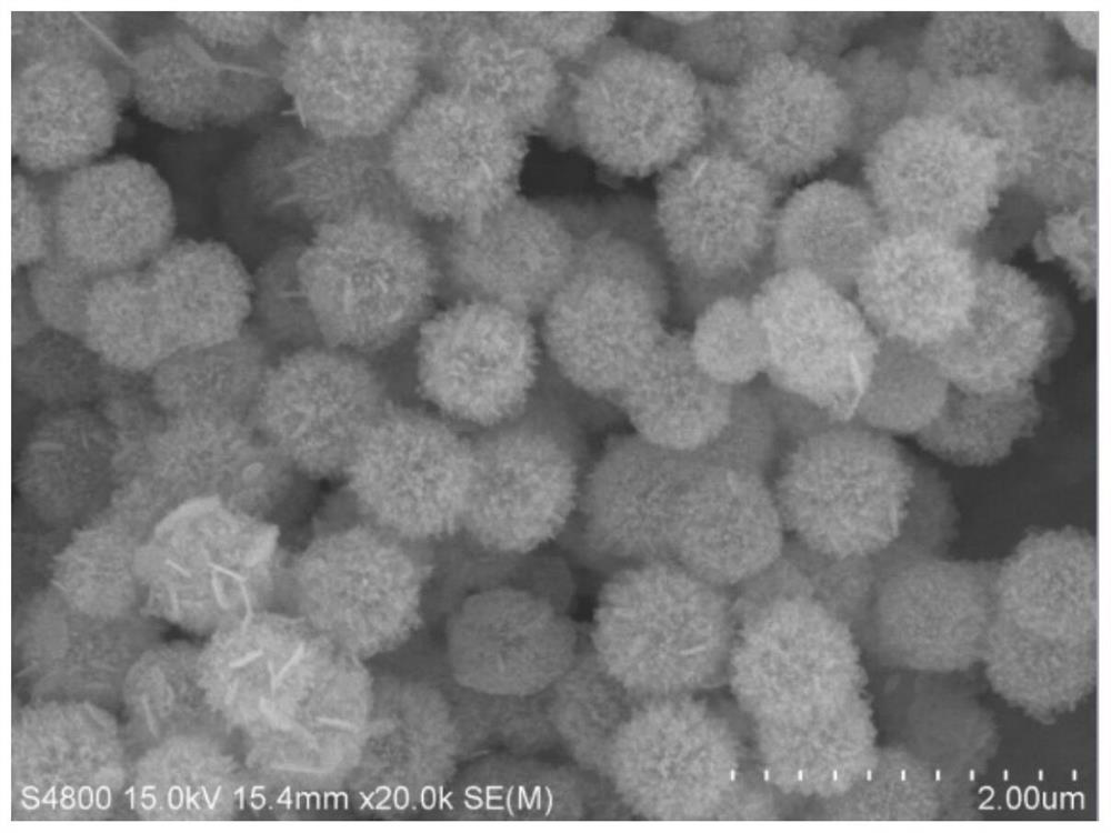 A kind of sea urchin-shaped hollow structure nickel-copper-selenium ternary nano-catalytic material and its preparation method and application