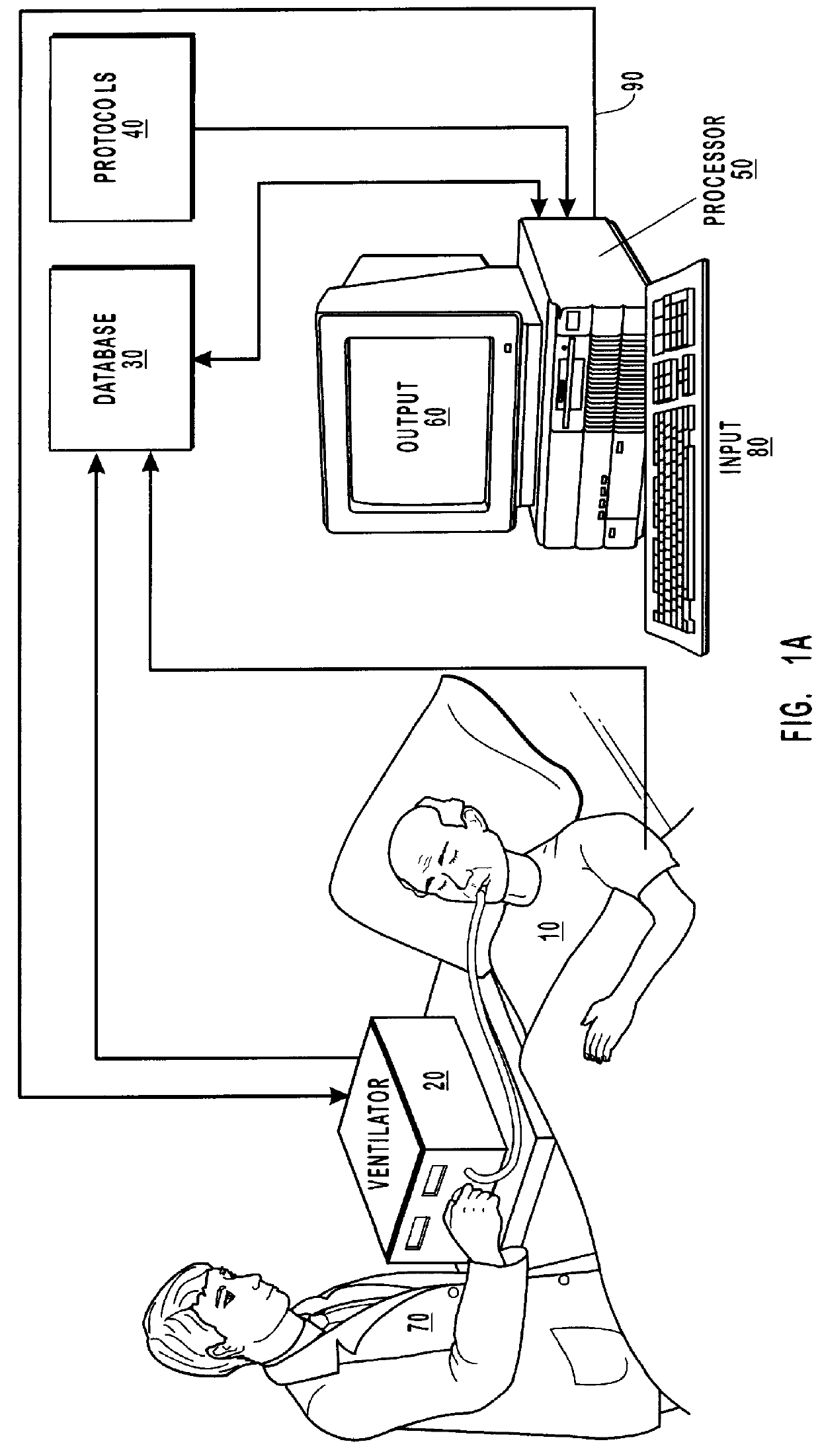 Method and system for patient monitoring and respiratory assistance control through mechanical ventilation by the use of deterministic protocols