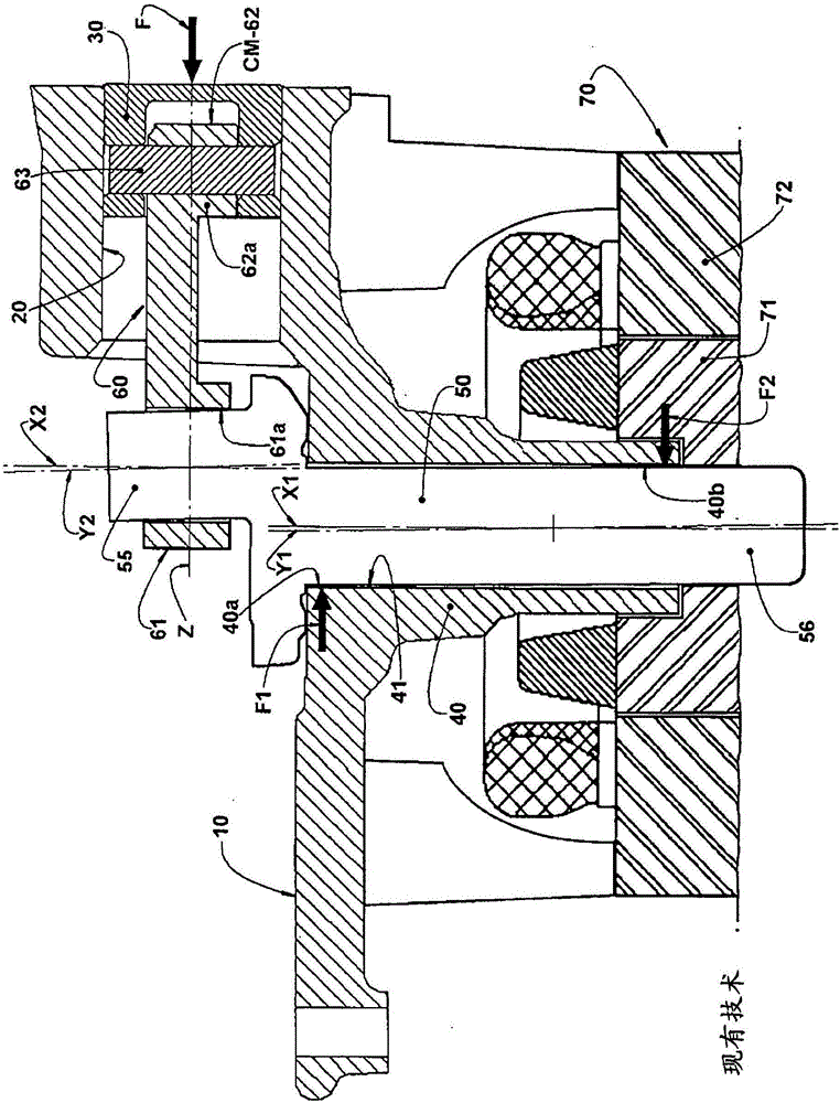 Radial bearing arrangement in refrigeration compressor