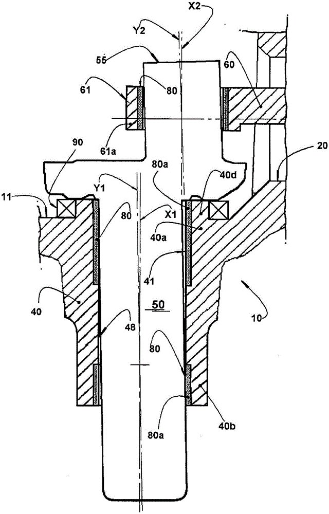 Radial bearing arrangement in refrigeration compressor