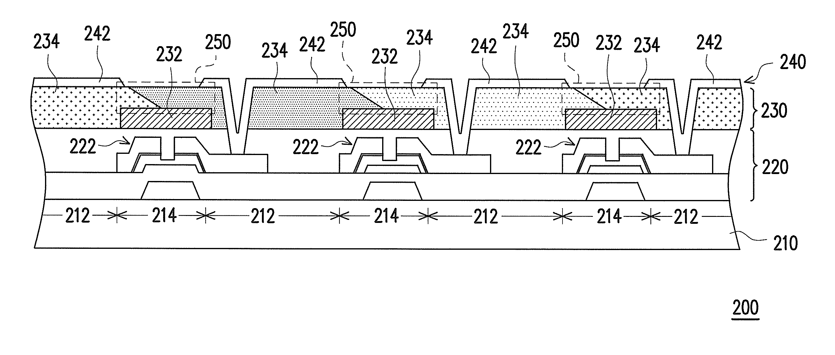 Color filter array on pixel array substrate and display panel