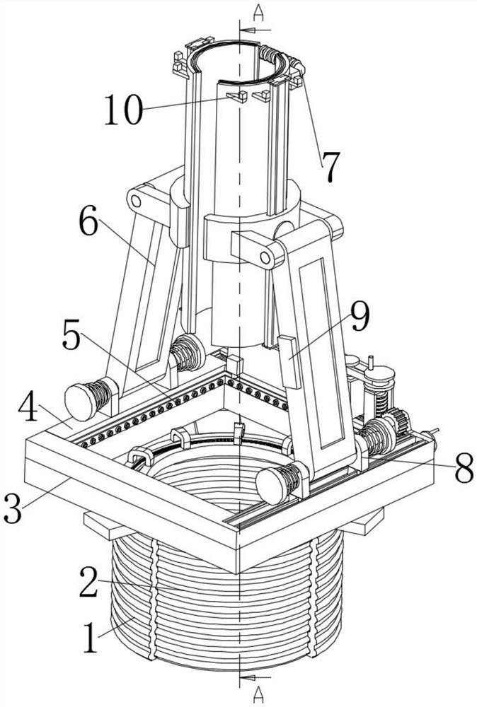 Forestry engineering tree transplanting protection device