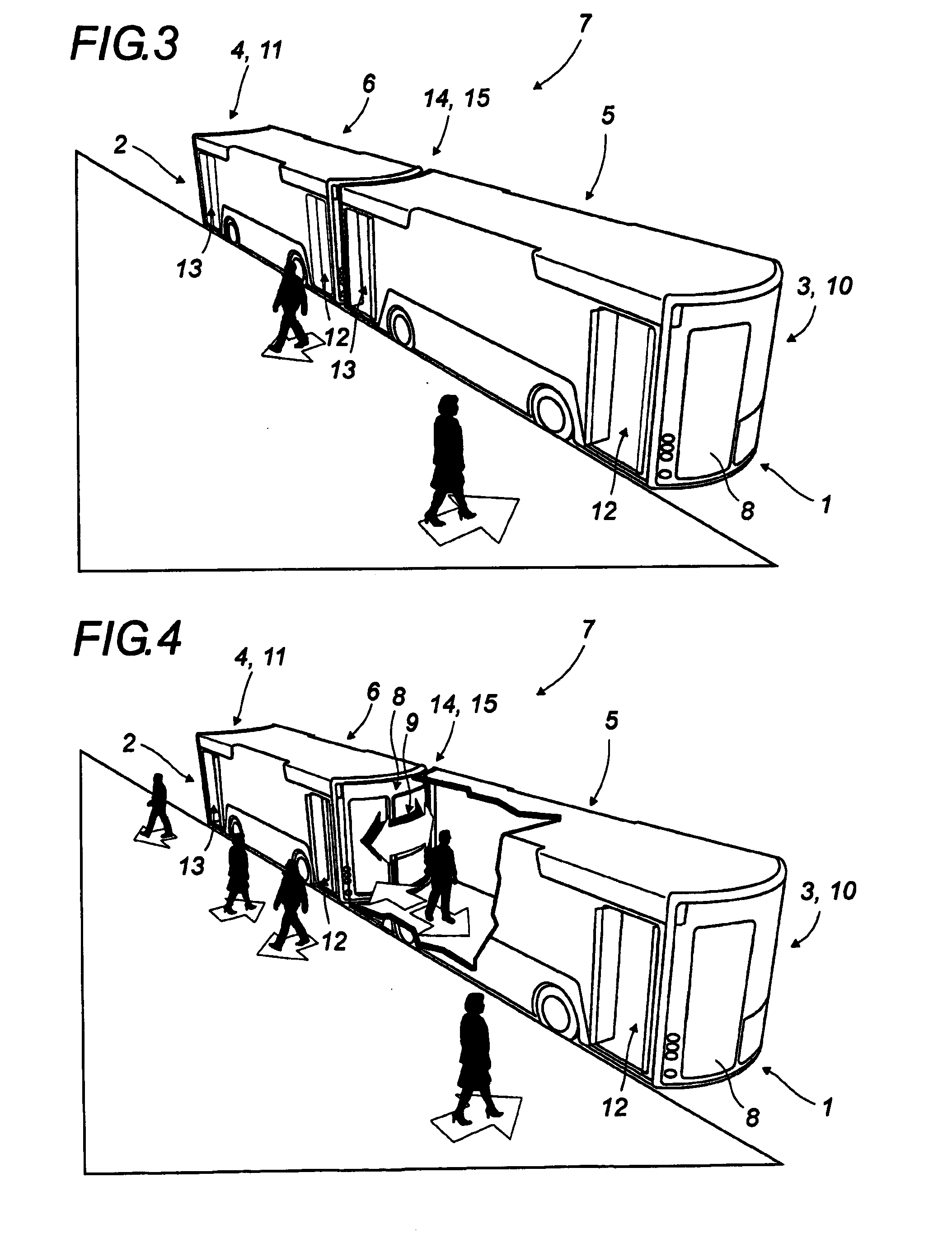 Motorized road vehicle for transporting passengers, capable of running alone and of being articulaetd to other vehicles to form a road train