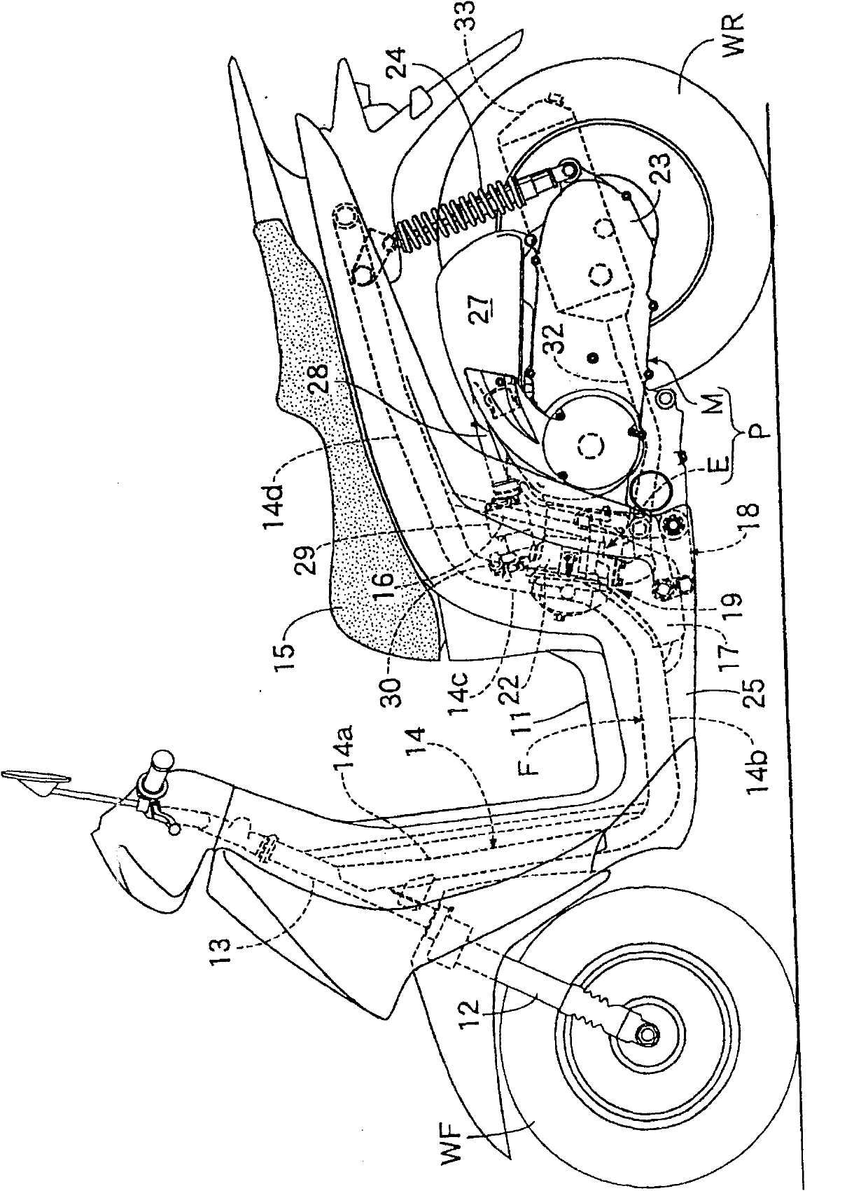 Exhaust system for motorcycle