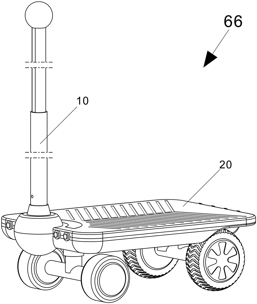 Operating lever internally provided with attitude indicator and electric vehicle provided with operating lever