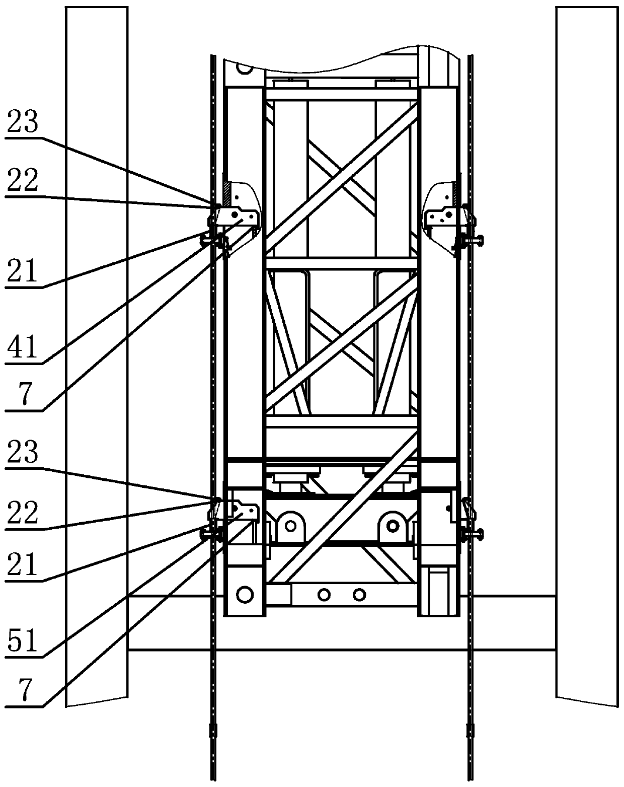 Climbing belt type climbing safety facility for tower crane