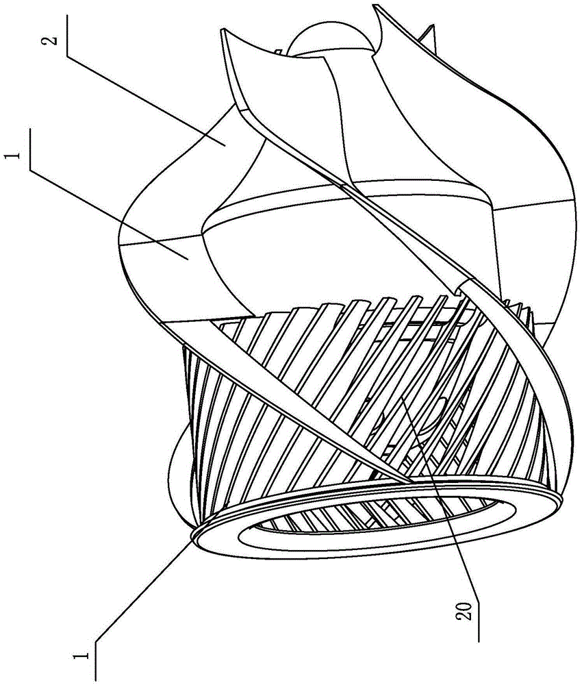 Spiral centrifugal fan and air treatment device