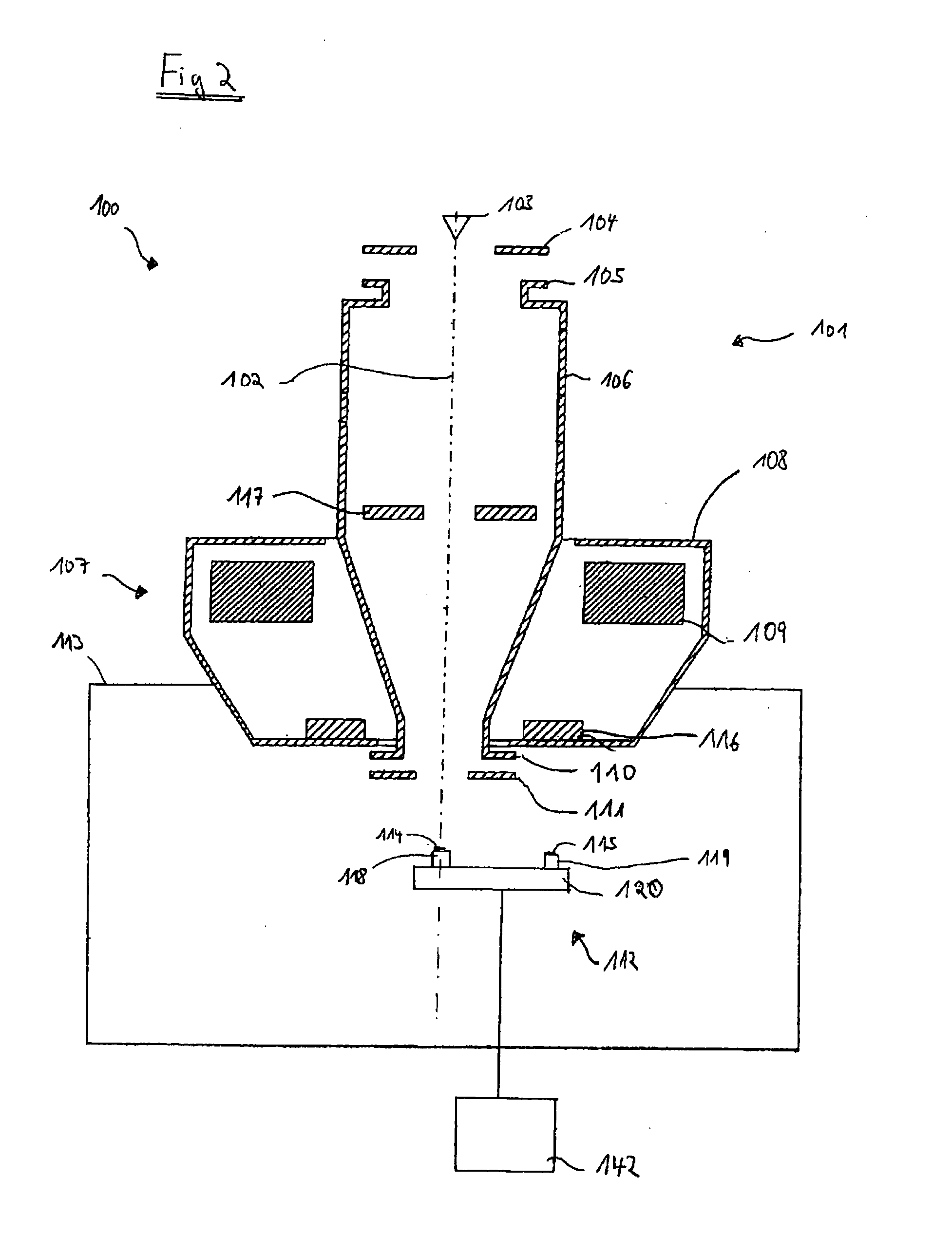 Particle beam device having a sample holder