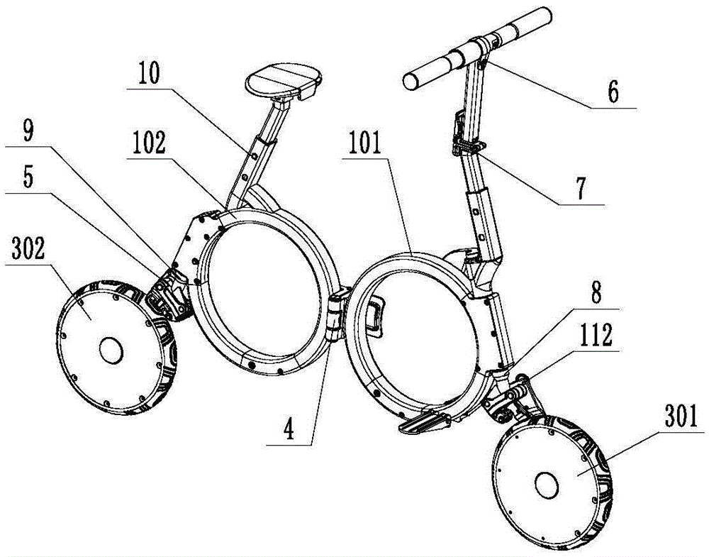 Novel foldable electric bicycle